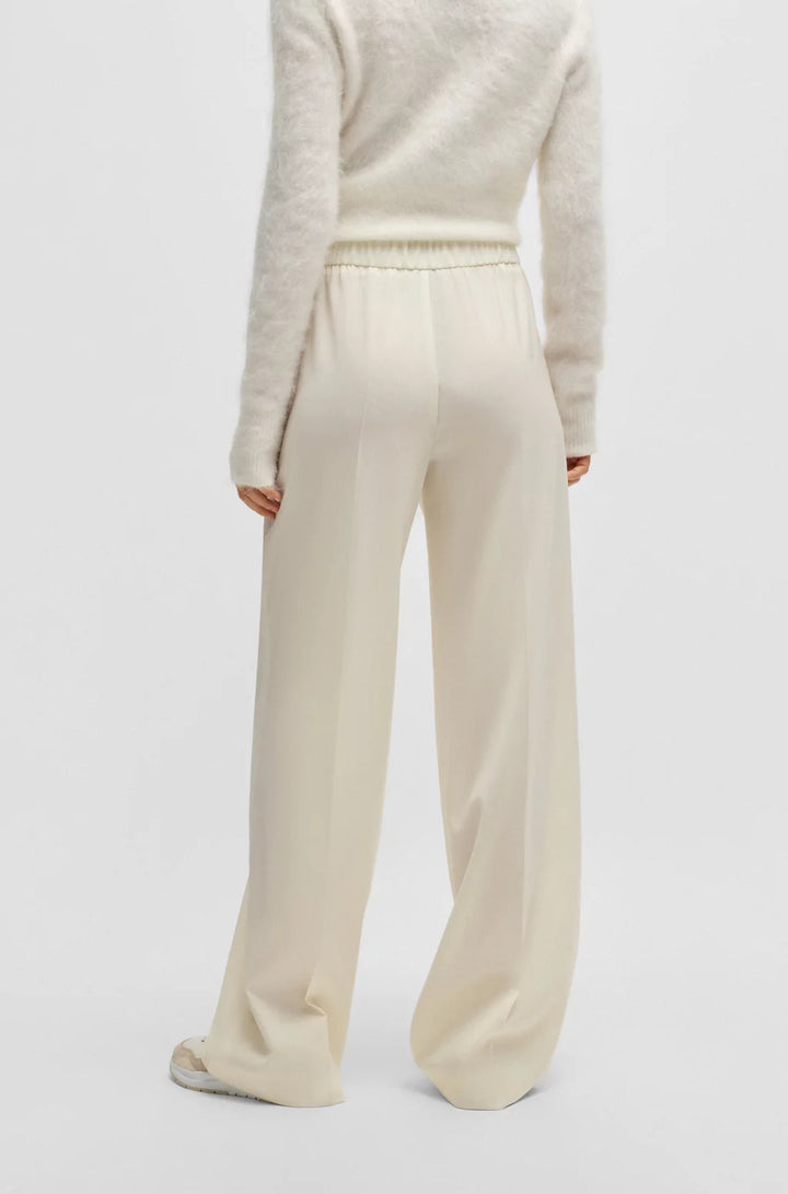 BOSS RELAXED-FIT TROUSERS IN WOOL