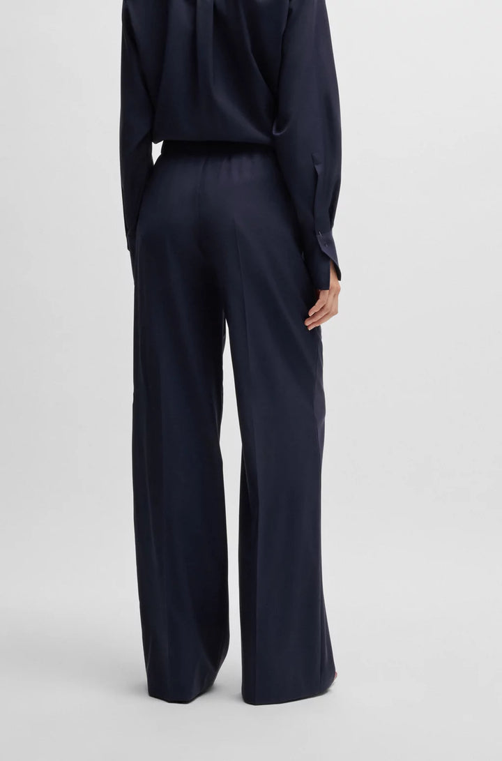 BOSS RELAXED-FIT TROUSERS IN WOOL