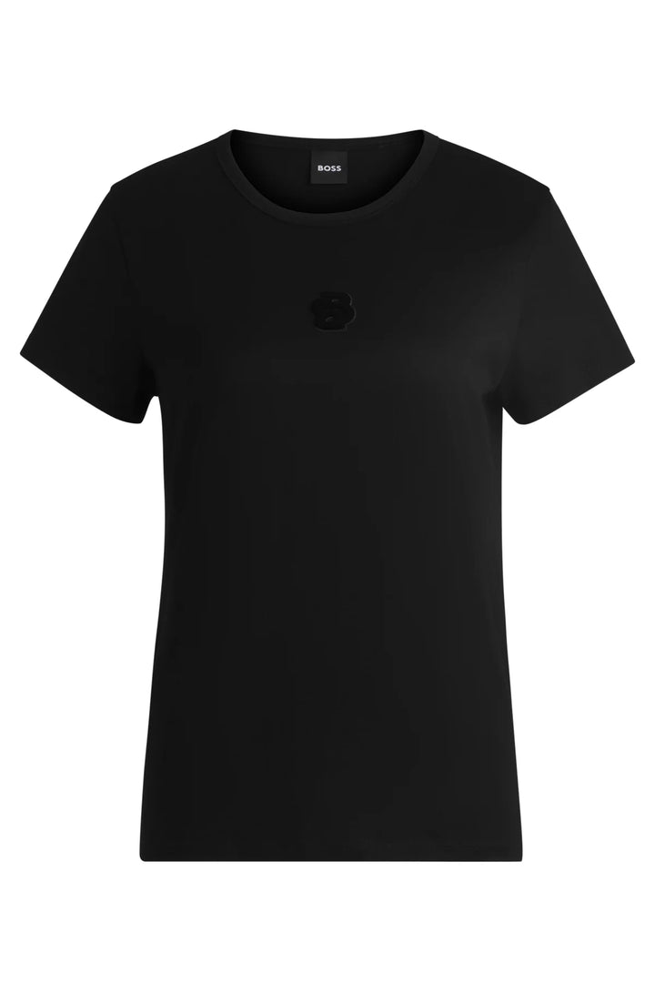 BOSS Mercerized-cotton T-shirt with Double B monogram