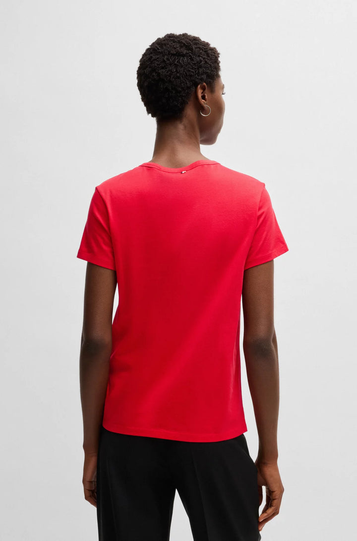 BOSS Mercerized-cotton T-shirt with Double B monogram