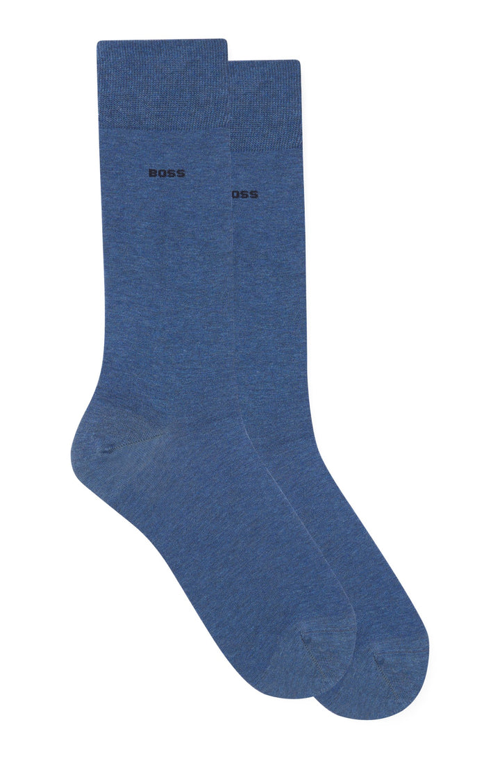 Boss Two-pack of regular-length socks in a mercerized-cotton