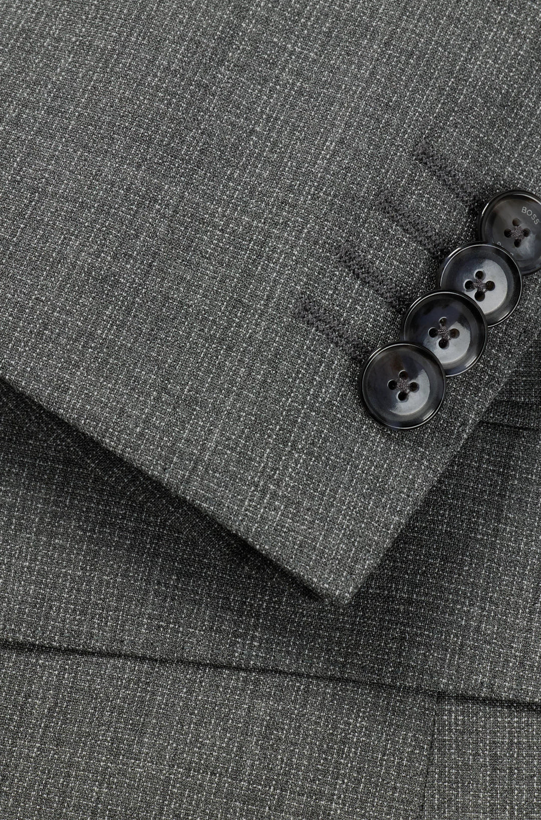 Boss Slim-fit suit in micro-patterned stretch cloth