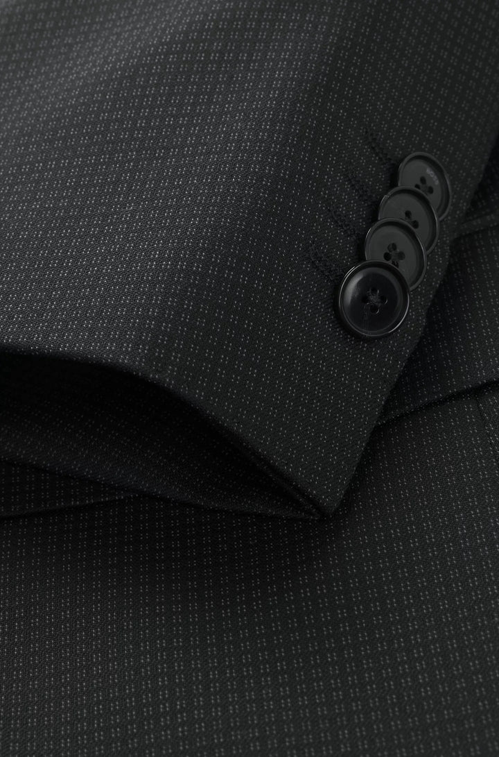 Boss Slim-fit three-piece suit in patterned wool