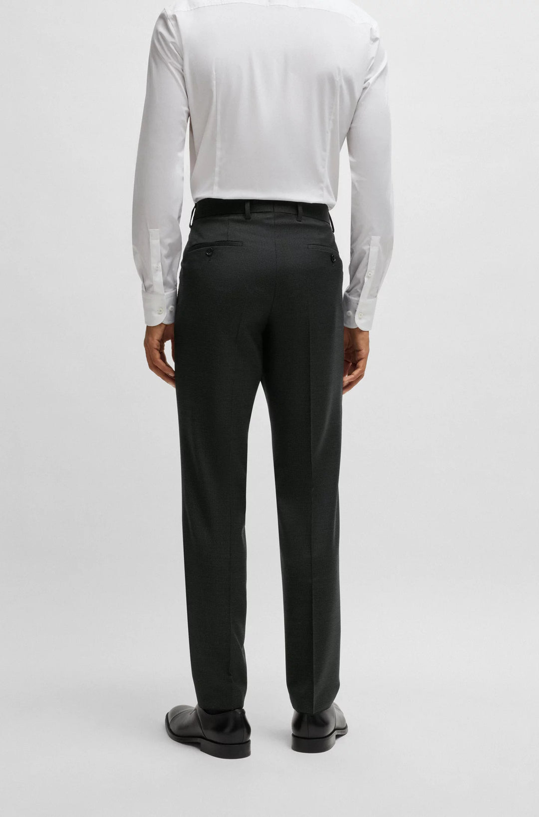 Boss Slim-fit three-piece suit in patterned wool