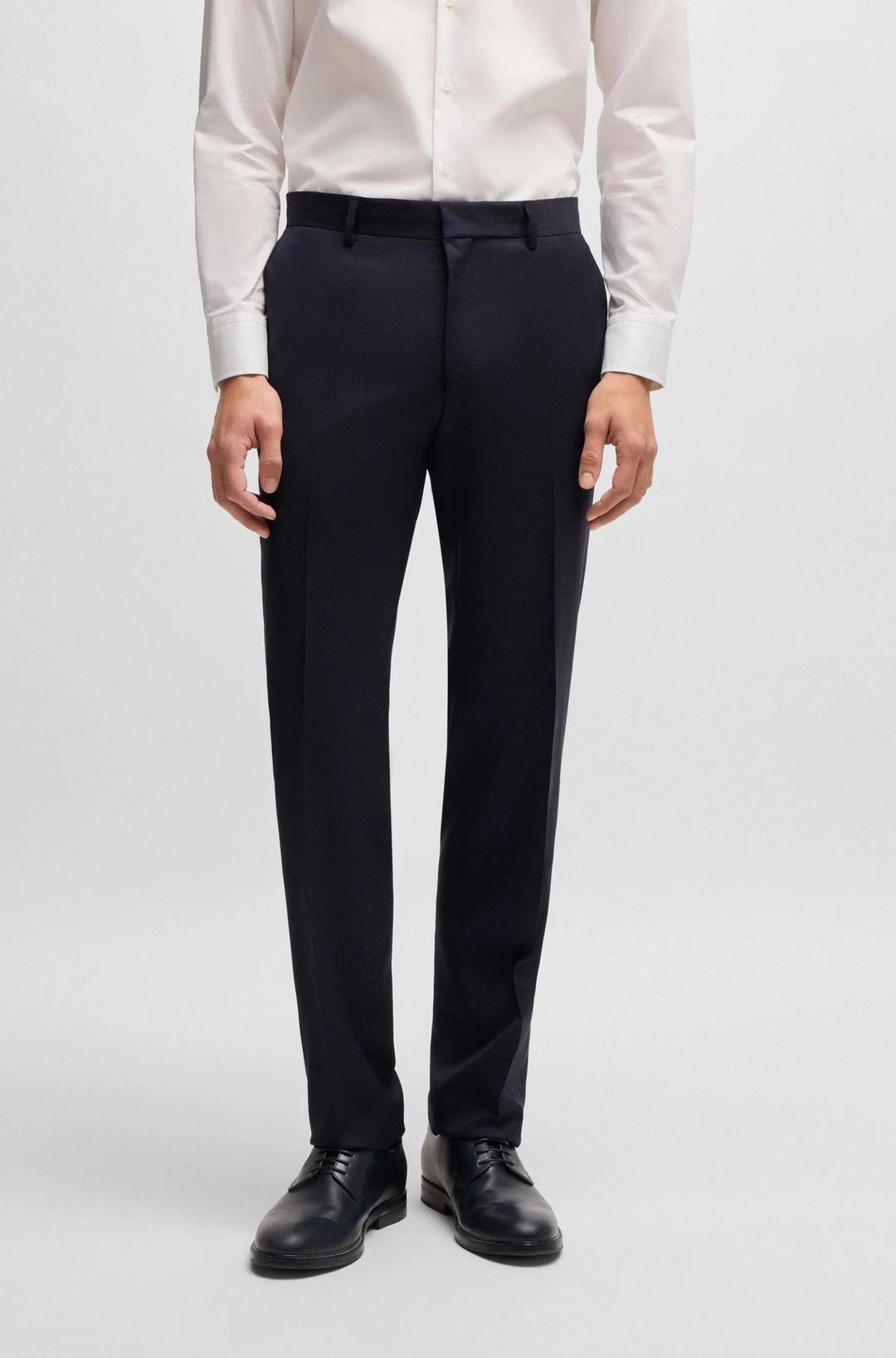 Boss Slim-fit three-piece suit in patterned wool