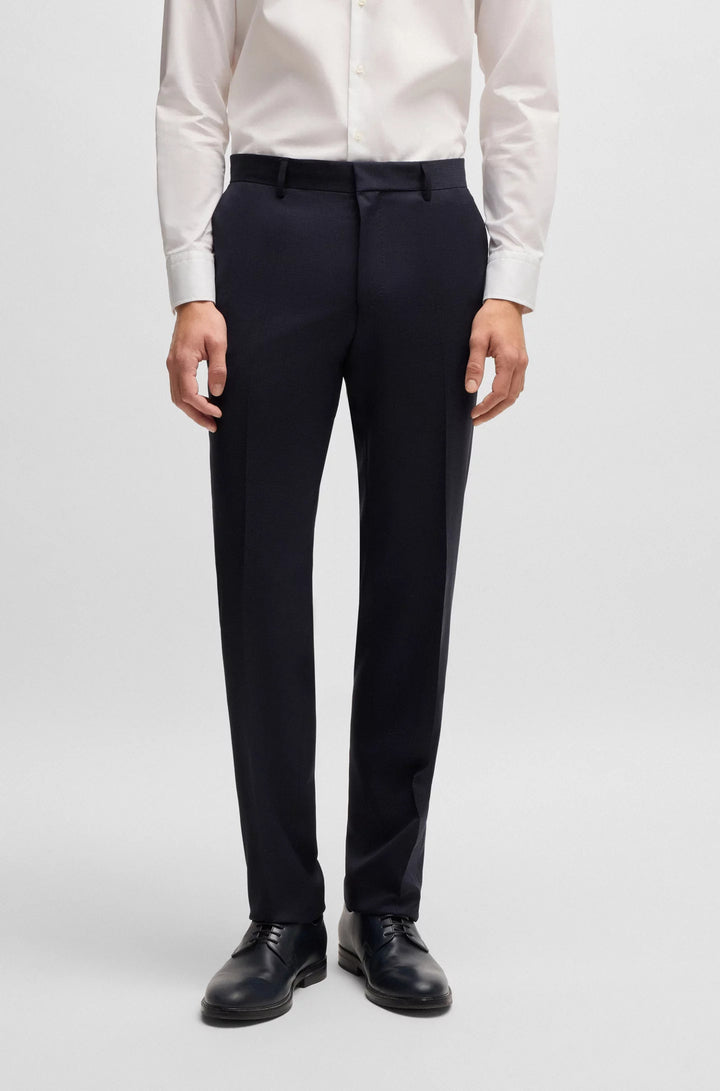 Boss Slim-fit three-piece suit in patterned wool