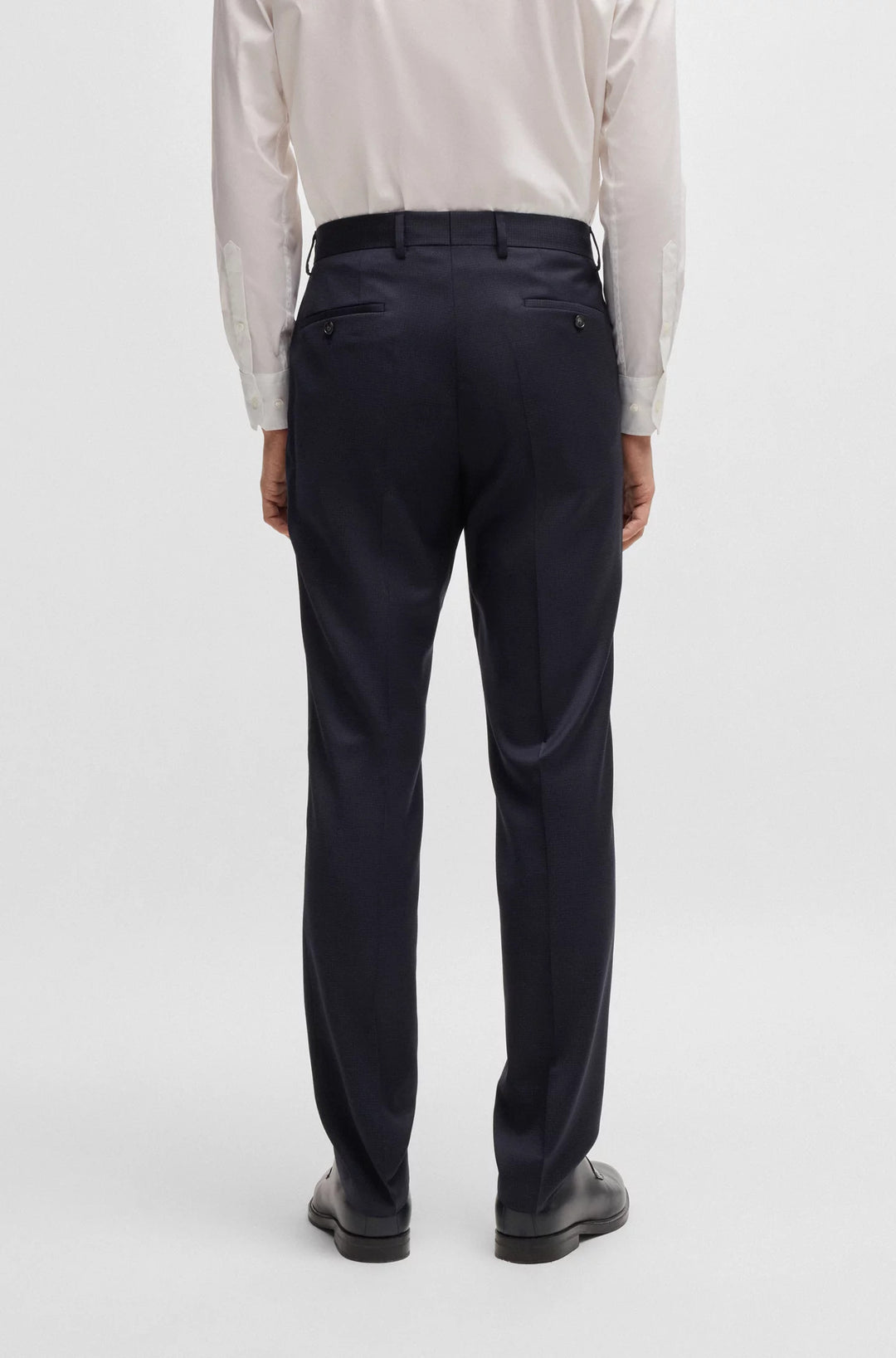 Boss Slim-fit three-piece suit in patterned wool