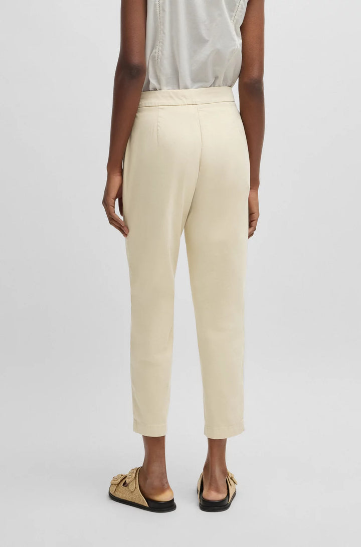 BOSS CASUAL CHINOS IN STRETCH-COTTON SATIN