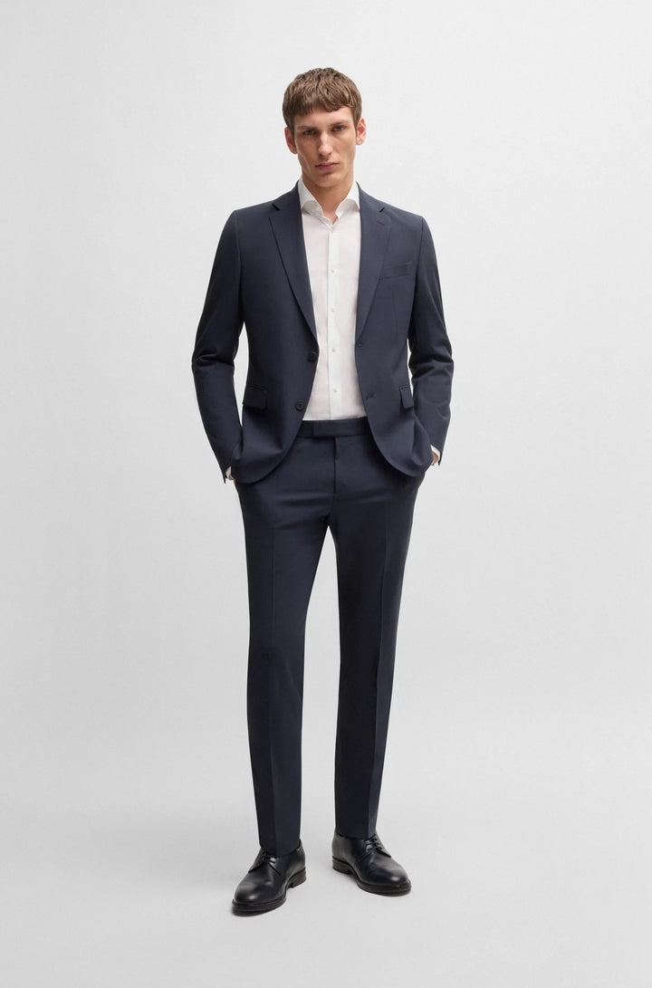 Boss Slim-fit suit in a performance-stretch wool blend