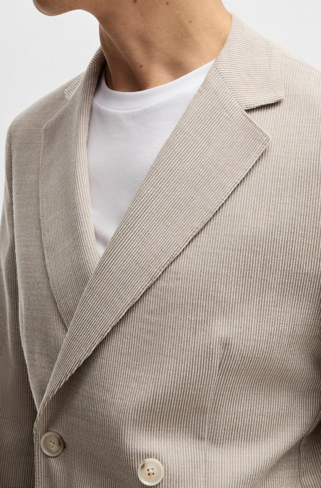 Boss Slim-fit blazer in patterned wool