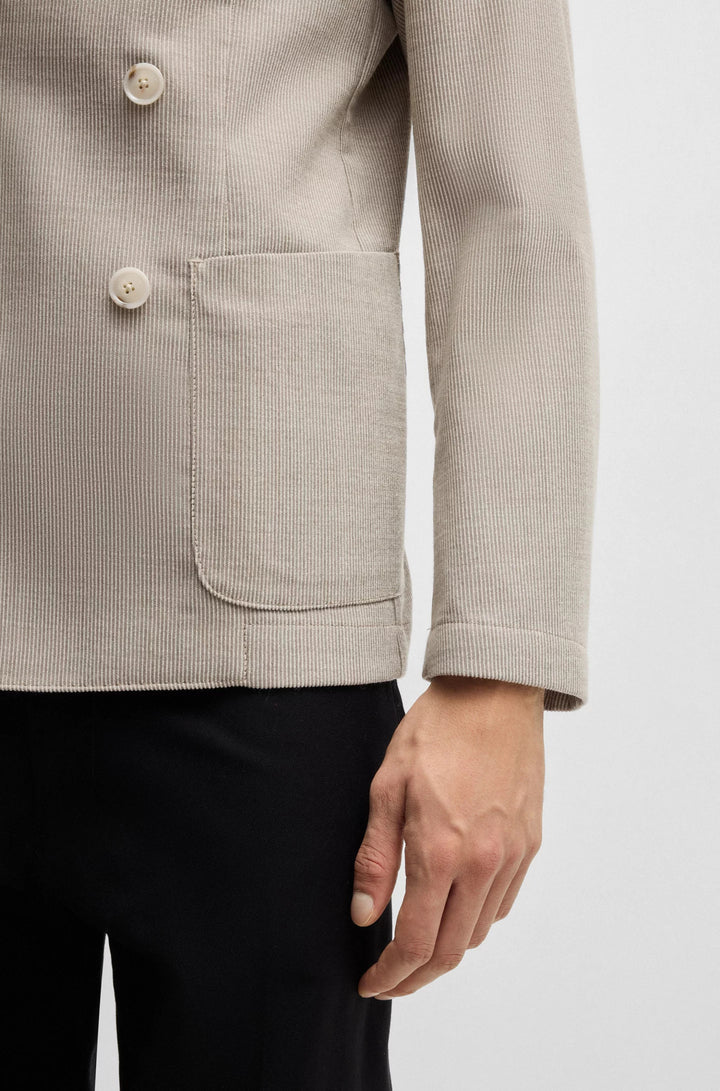 Boss Slim-fit blazer in patterned wool
