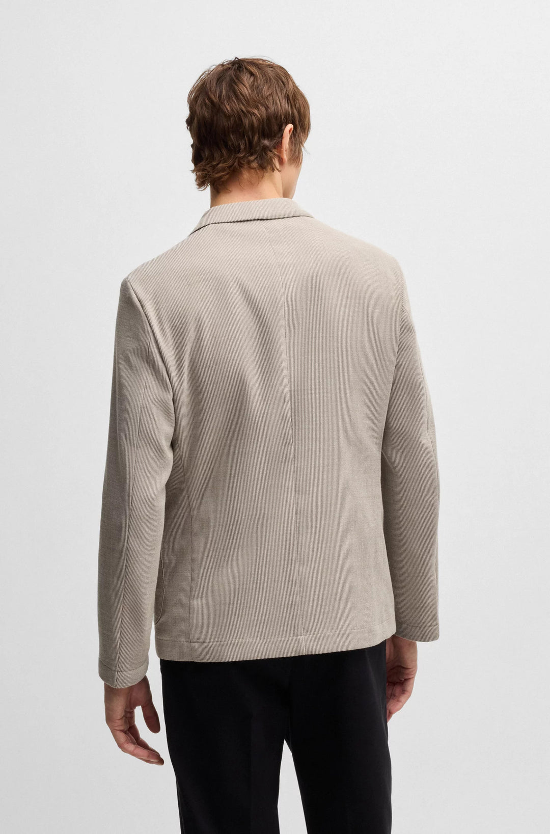 Boss Slim-fit blazer in patterned wool