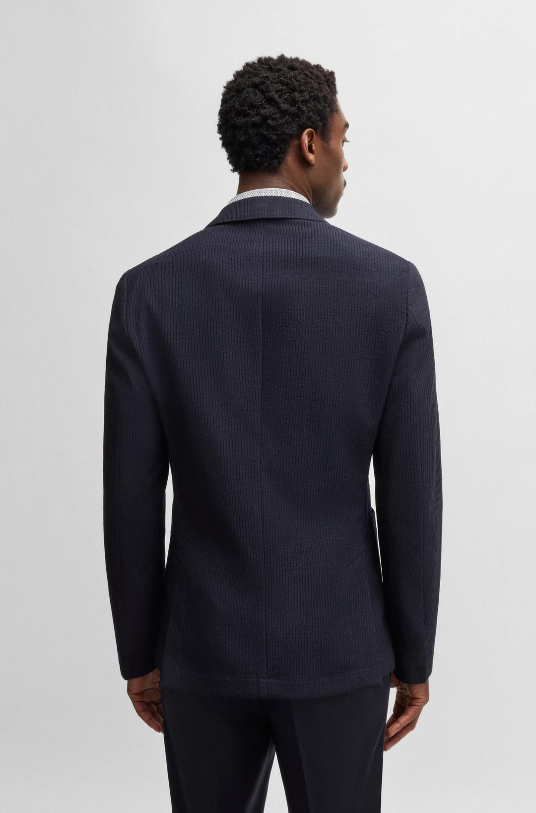 Boss Slim-fit blazer in patterned wool