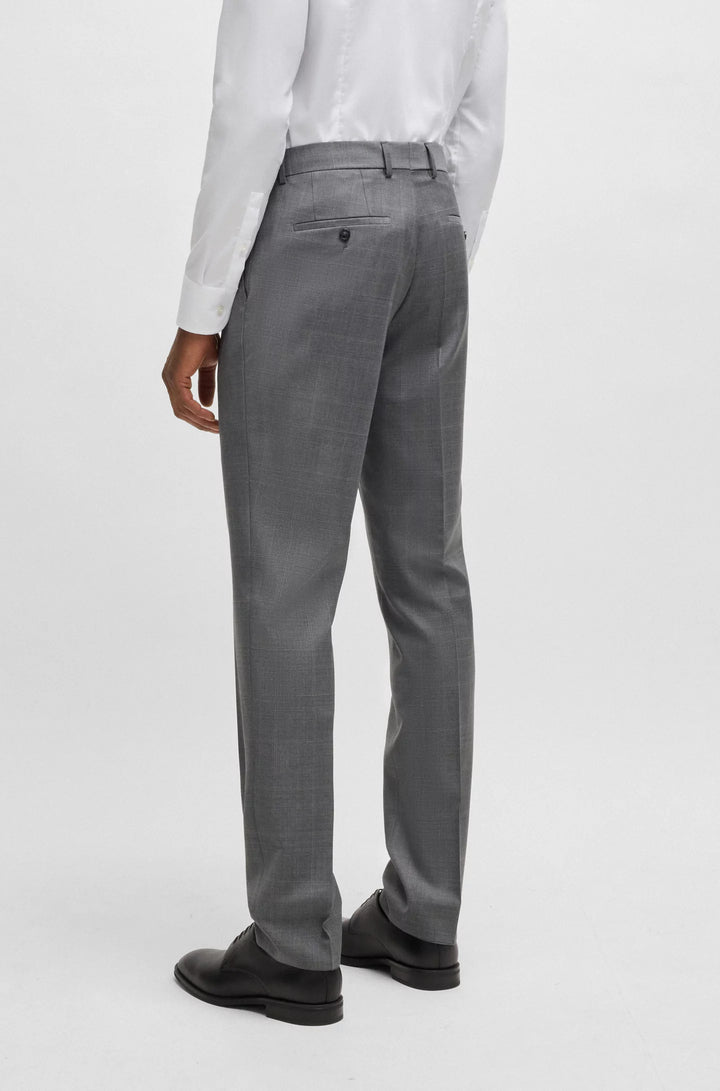 Boss Slim-fit suit in checked wool