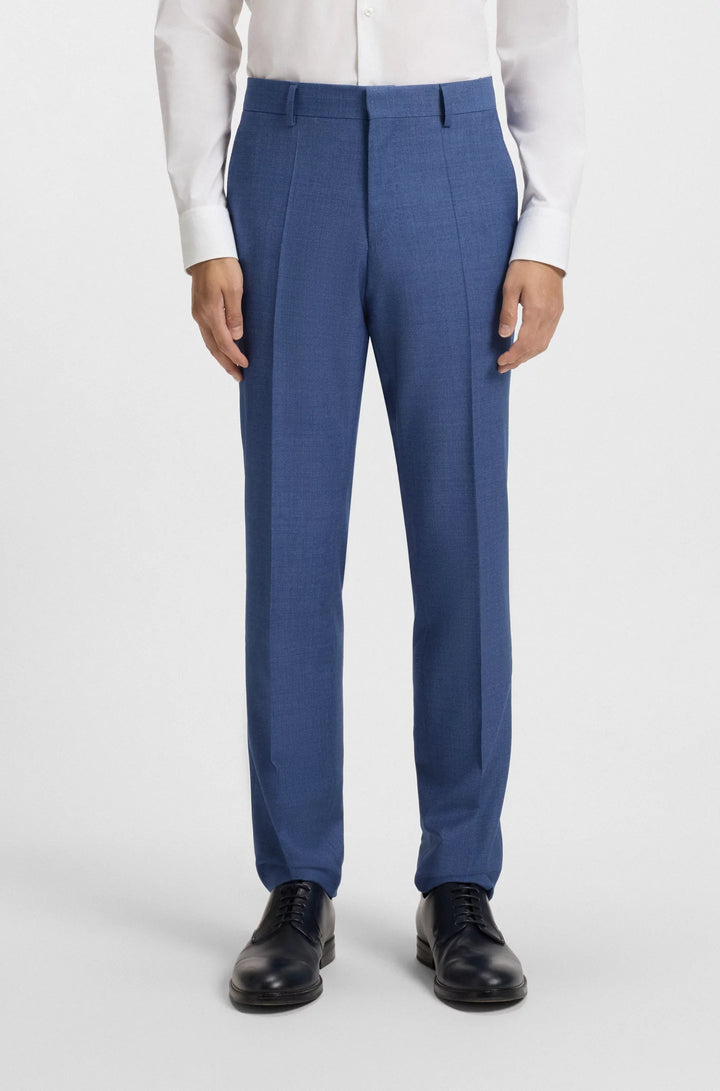 Boss Slim-fit suit in micro-patterned wool
