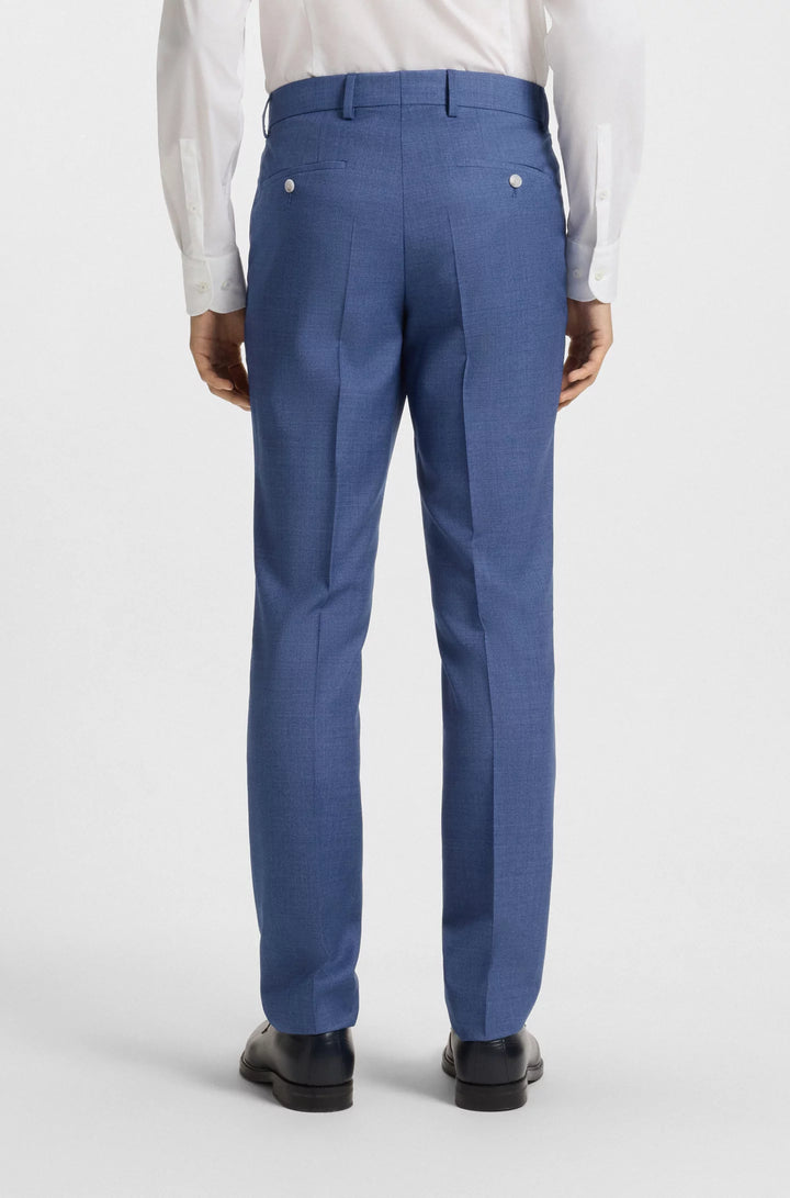 Boss Slim-fit suit in micro-patterned wool