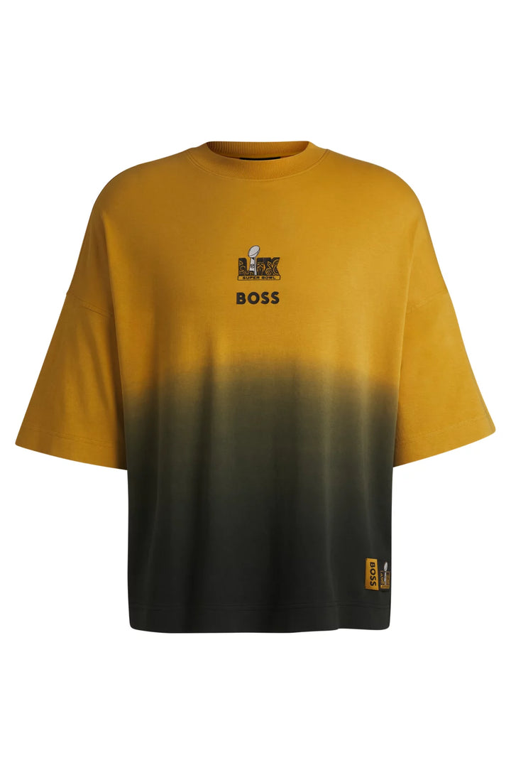 HUGO X NFL COTTON T-SHIRT WITH GOLD-TONE EMBROIDERY