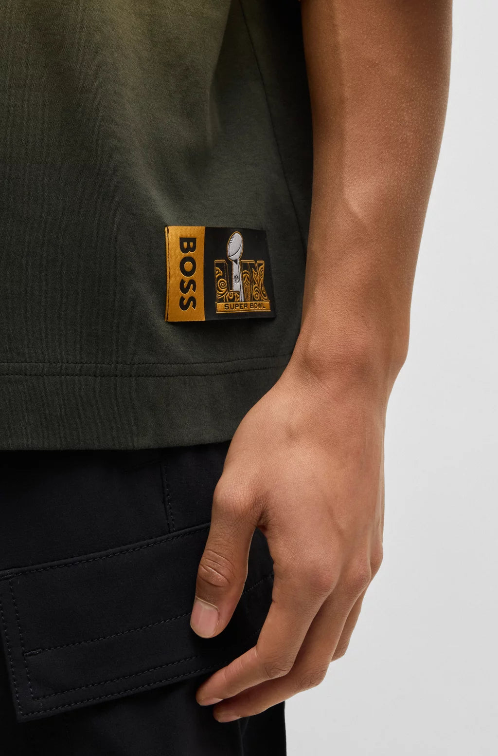 HUGO X NFL COTTON T-SHIRT WITH GOLD-TONE EMBROIDERY