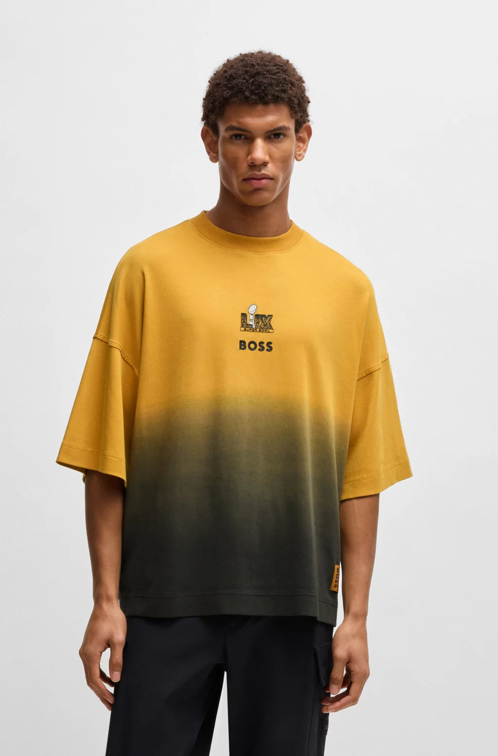 HUGO X NFL COTTON T-SHIRT WITH GOLD-TONE EMBROIDERY