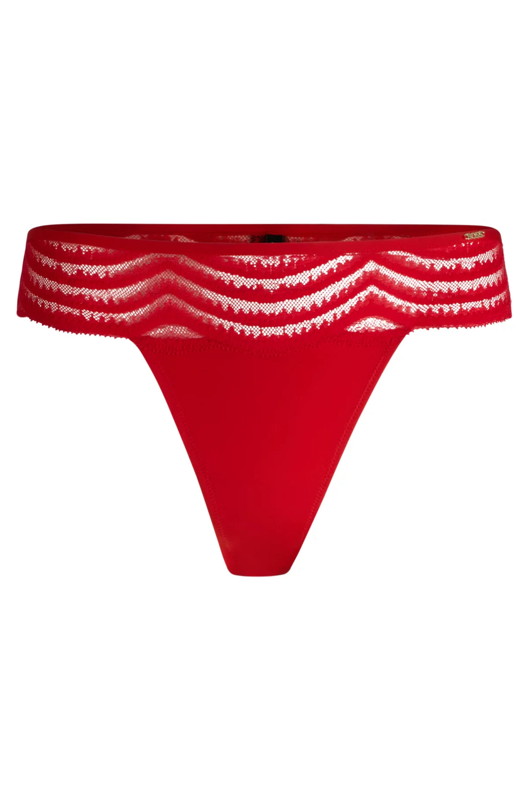 BOSS Lace-trim thong with logo detail