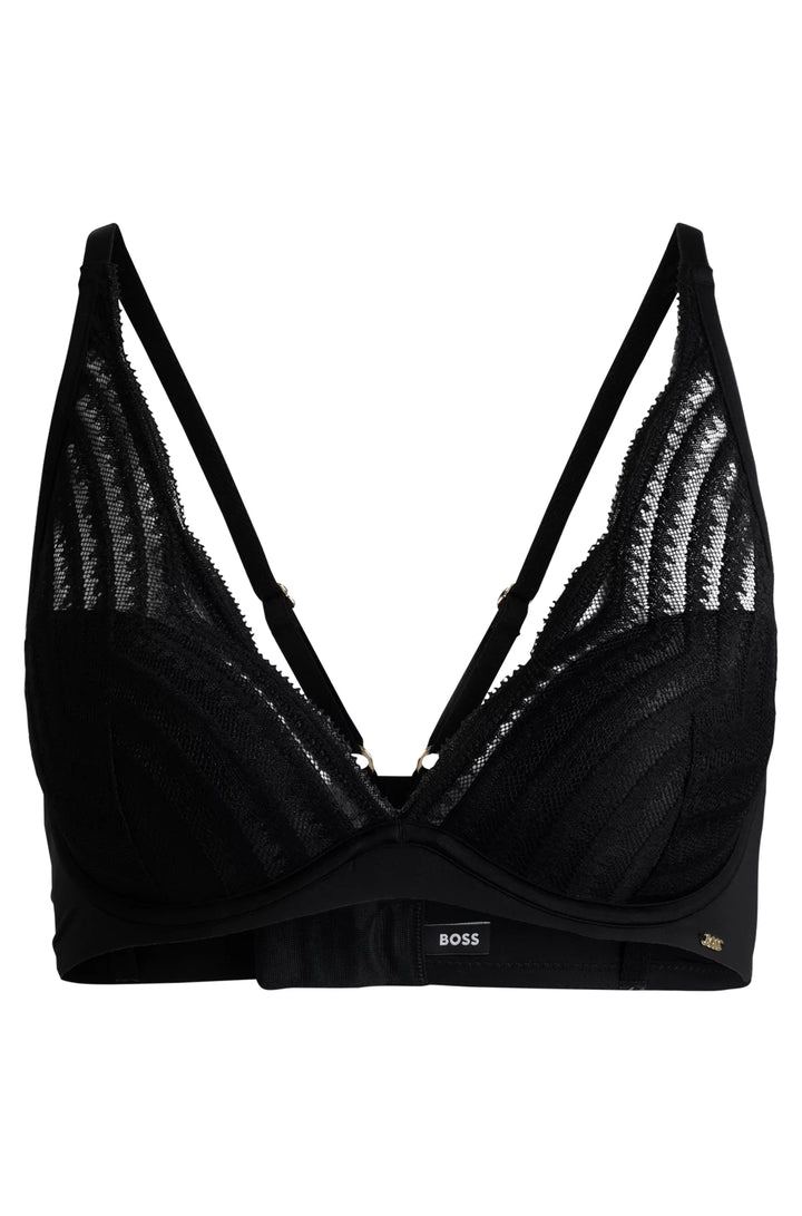 BOSS Underwired bra with padded cups and lace detailing