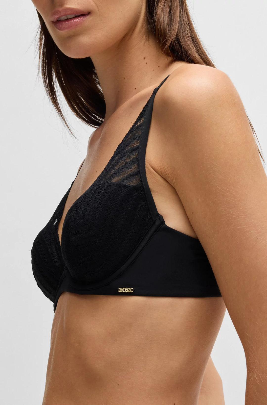 BOSS Underwired bra with padded cups and lace detailing