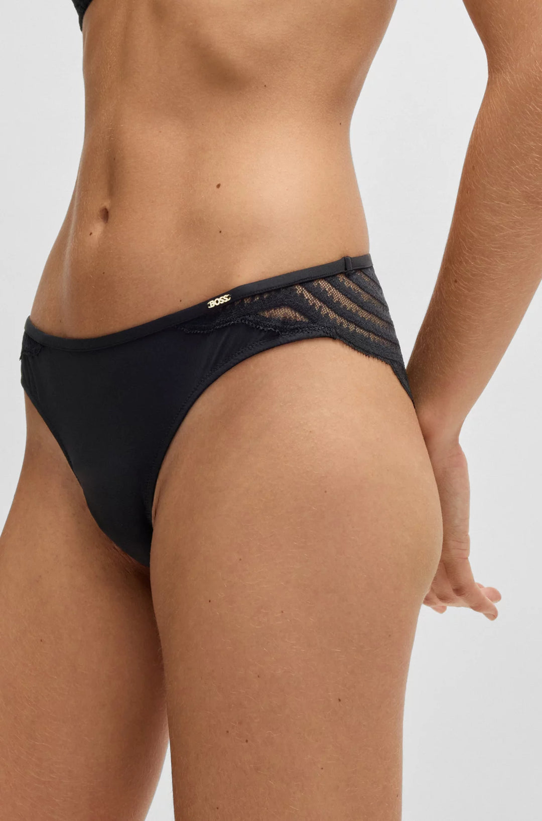 BOSS Lace-trim briefs with logo detail