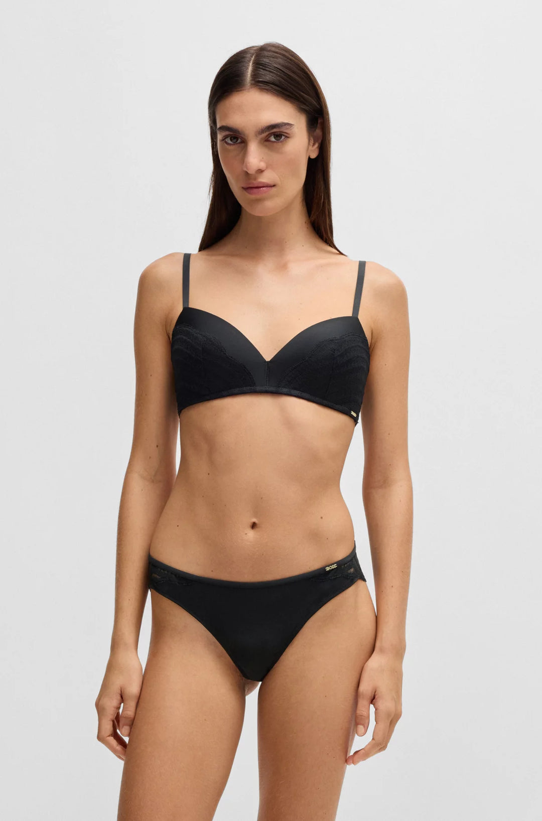 BOSS Lace-trim briefs with logo detail
