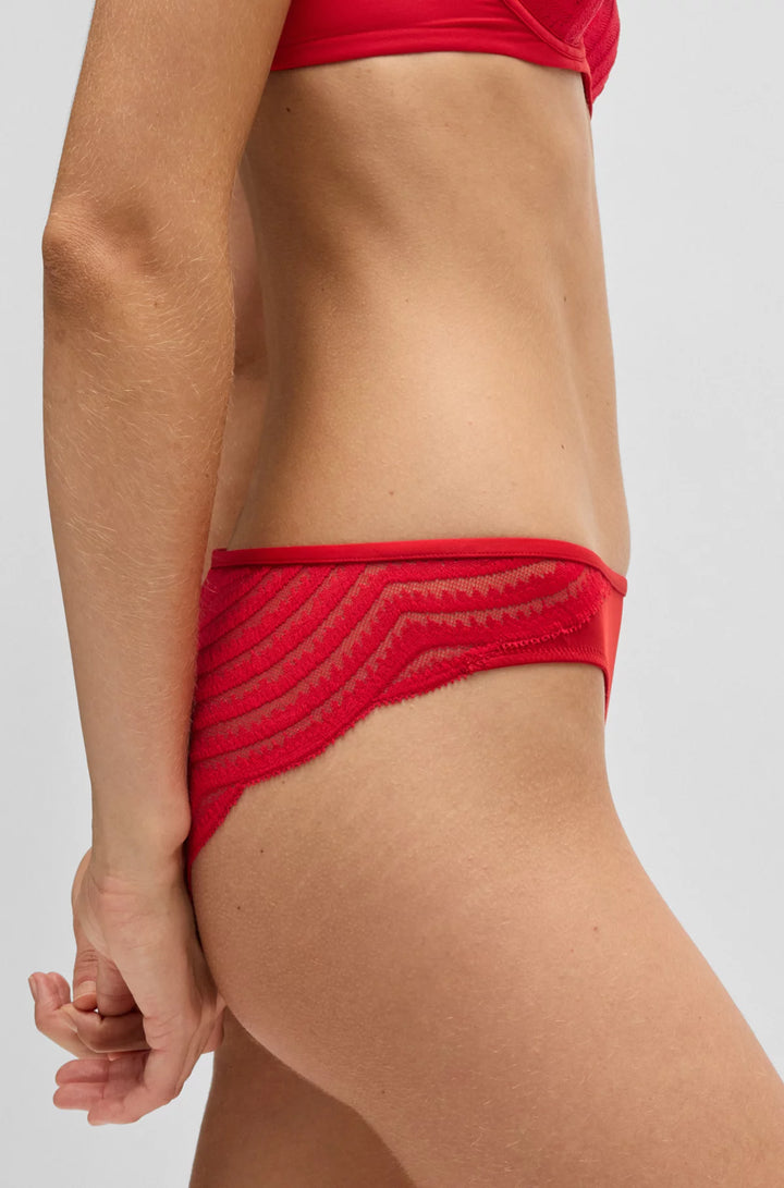 BOSS Lace-trim briefs with logo detail