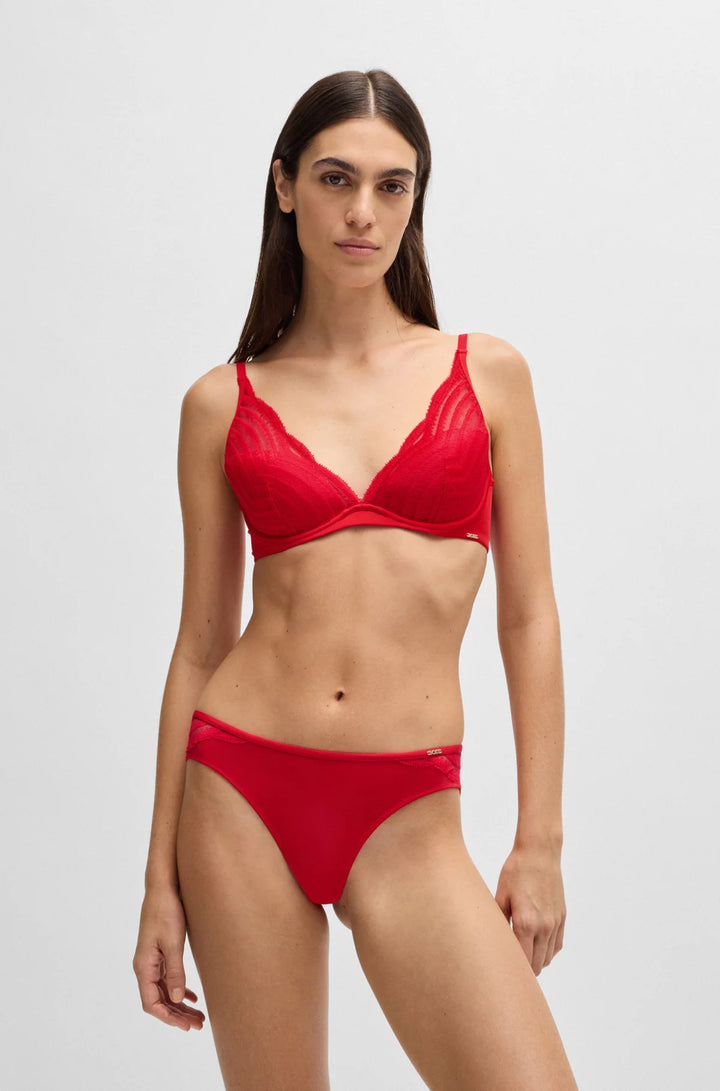BOSS Lace-trim briefs with logo detail