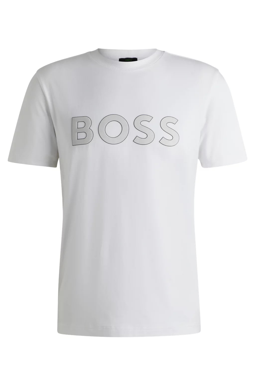 BOSS STRETCH-COTTON T-SHIRT WITH LARGE LOGO