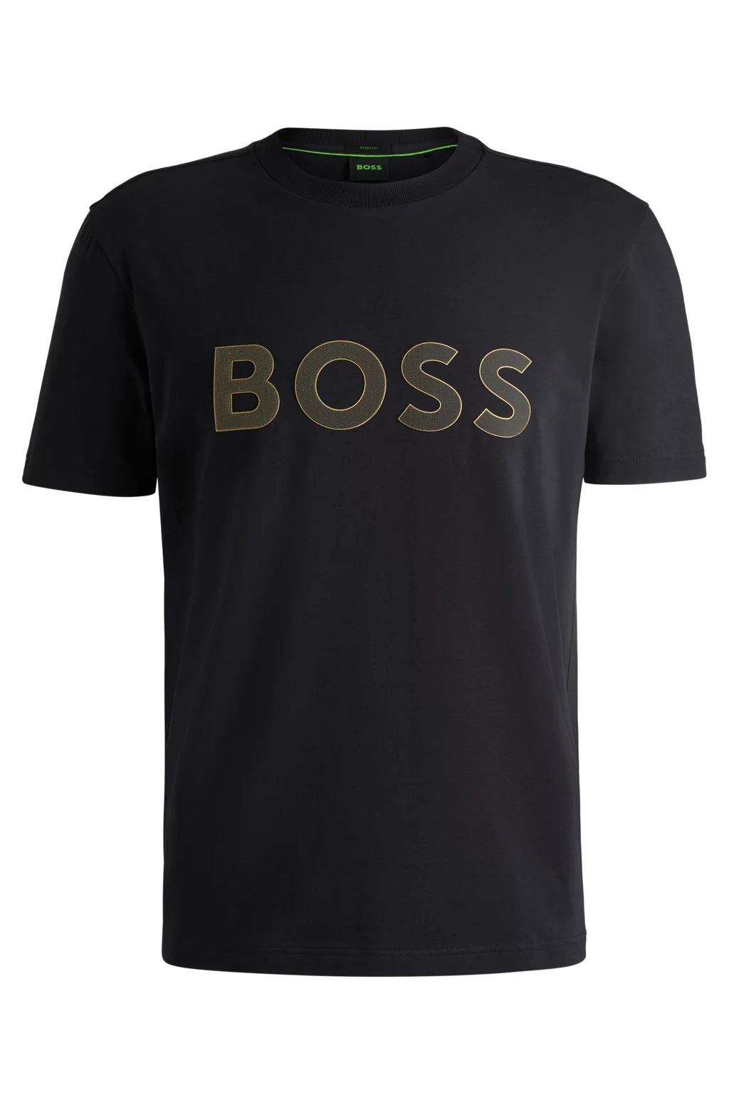 BOSS STRETCH-COTTON T-SHIRT WITH LARGE LOGO