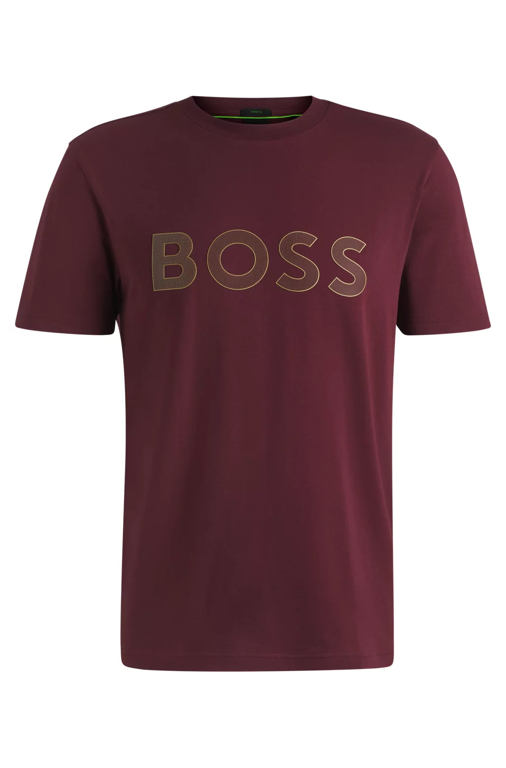 BOSS STRETCH-COTTON T-SHIRT WITH LARGE LOGO