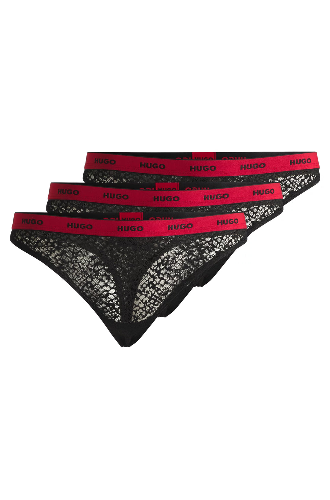 HUGO Three-pack of thongs in stretch lace
