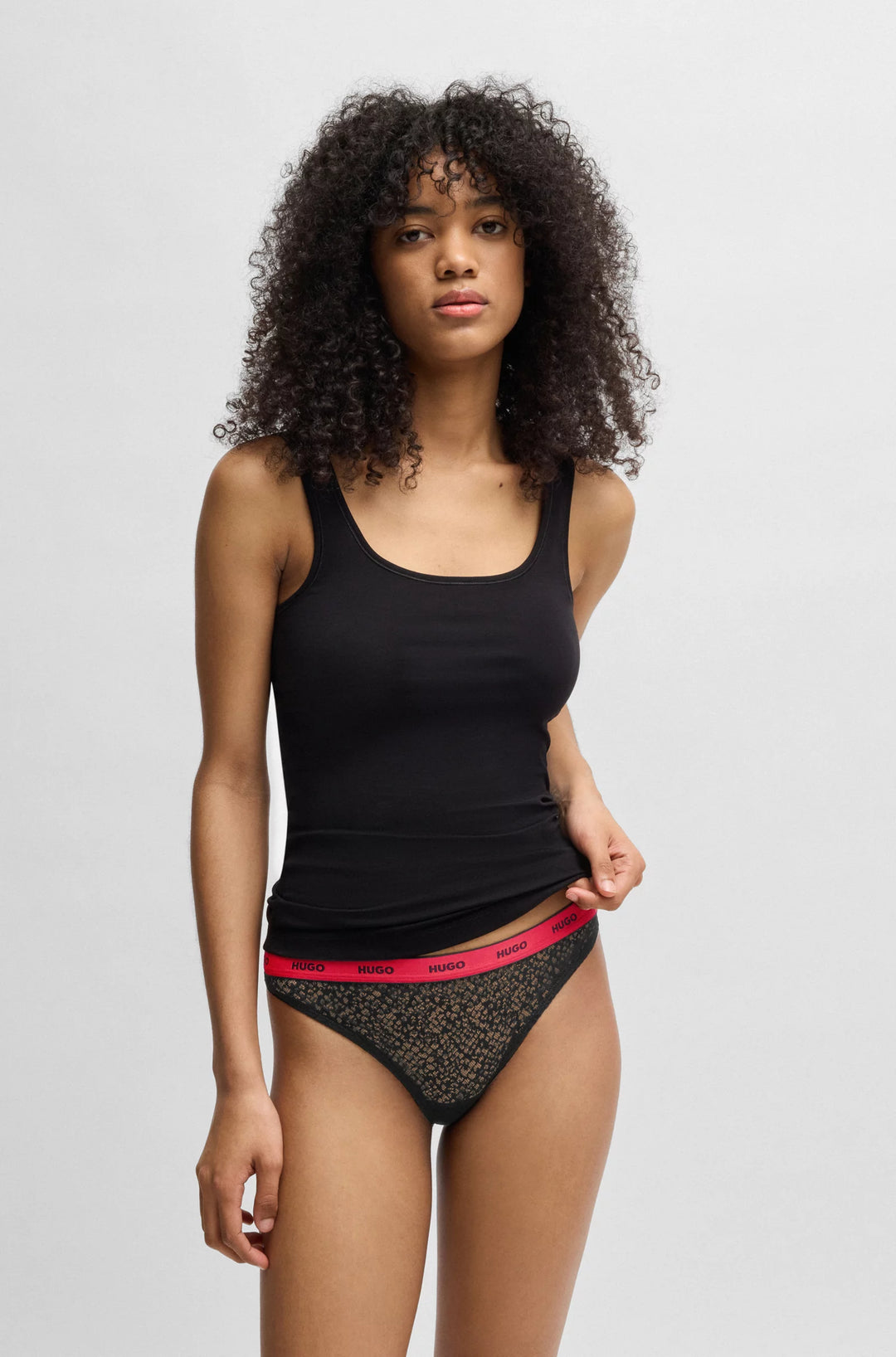 HUGO Three-pack of thongs in stretch lace