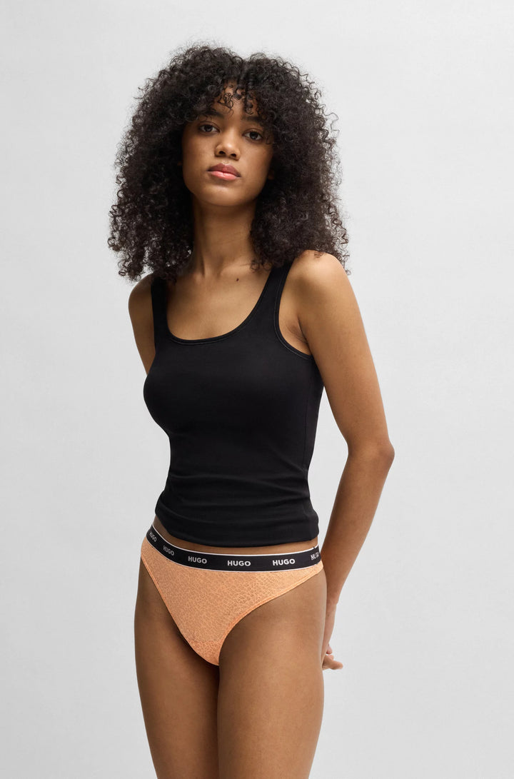 HUGO Three-pack of thongs in stretch lace