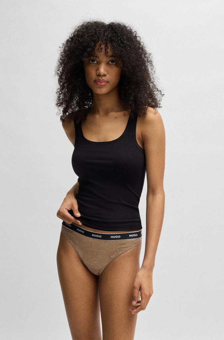 HUGO Three-pack of thongs in stretch lace