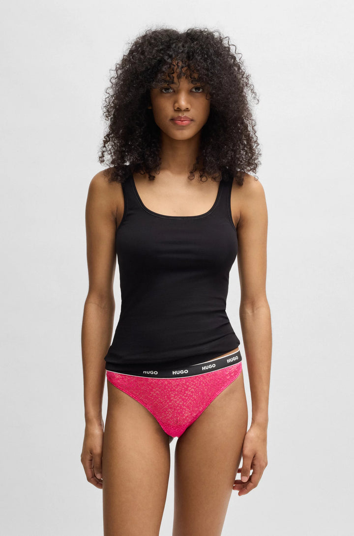 HUGO Three-pack of thongs in stretch lace