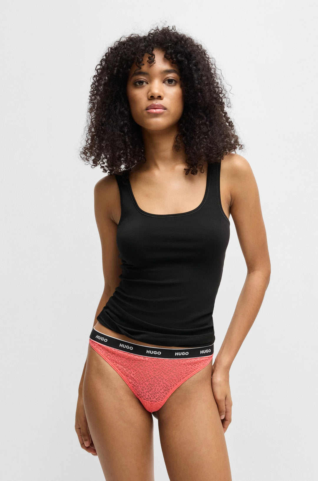 HUGO Three-pack of thongs in stretch lace