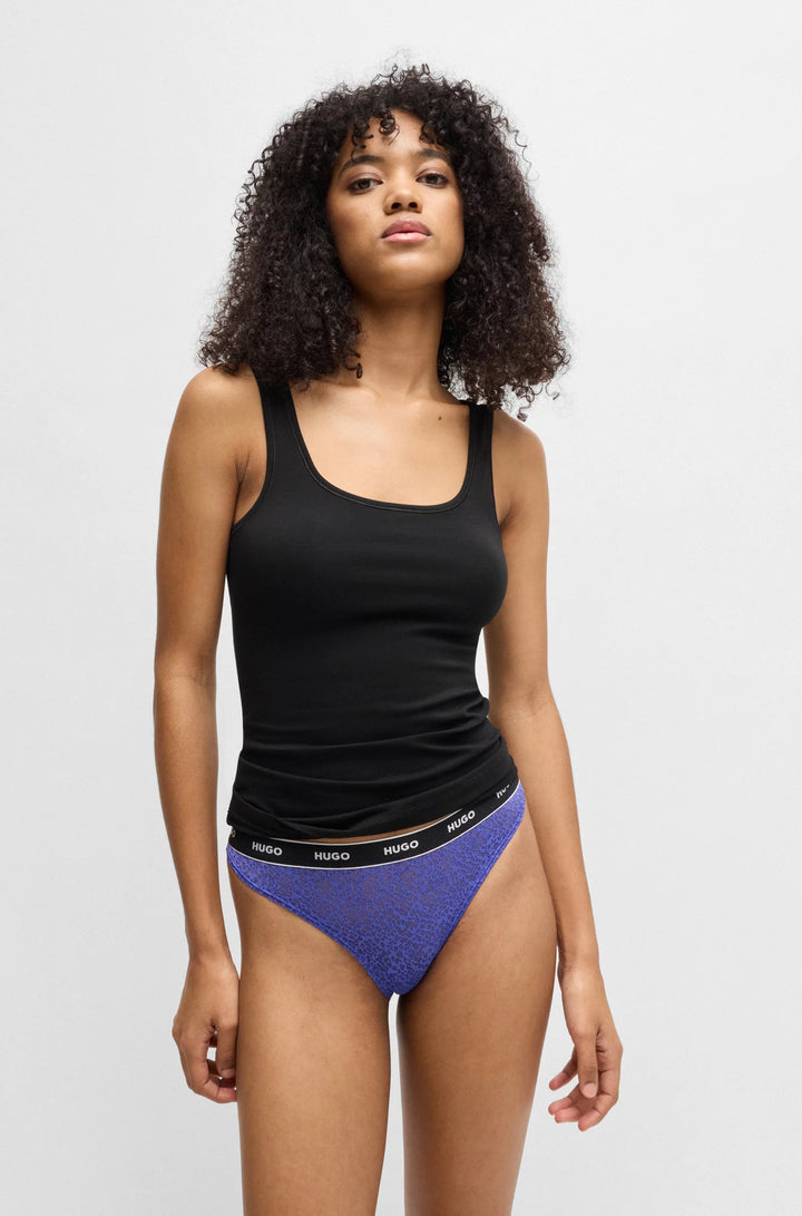 HUGO Three-pack of thongs in stretch lace