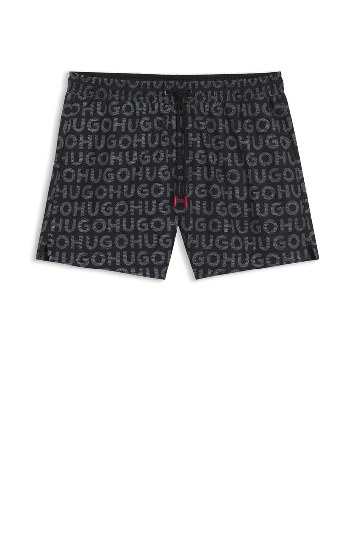 Hugo Logo-print swim shorts with drawcord