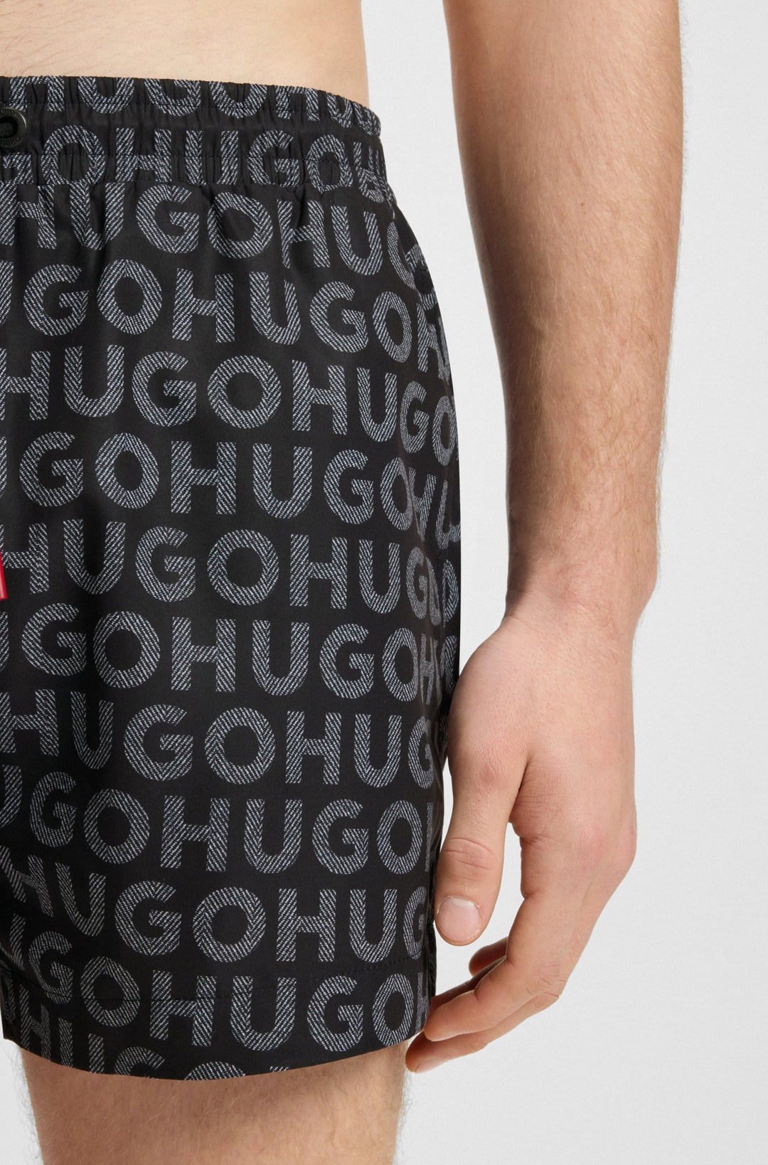 Hugo Logo-print swim shorts with drawcord
