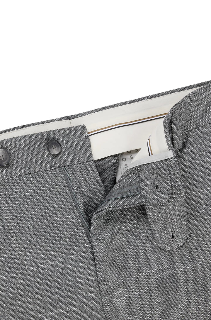 Boss Slim-fit trousers in patterned wool
