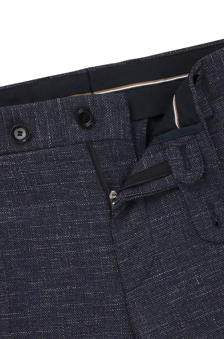 Boss Slim-fit trousers in patterned wool