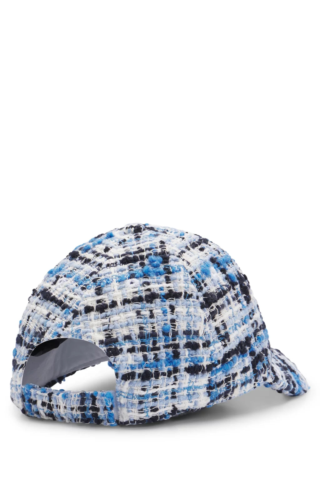 BOSS MULTICOLORED-TWEED CAP WITH DOUBLE B MONOGRAM