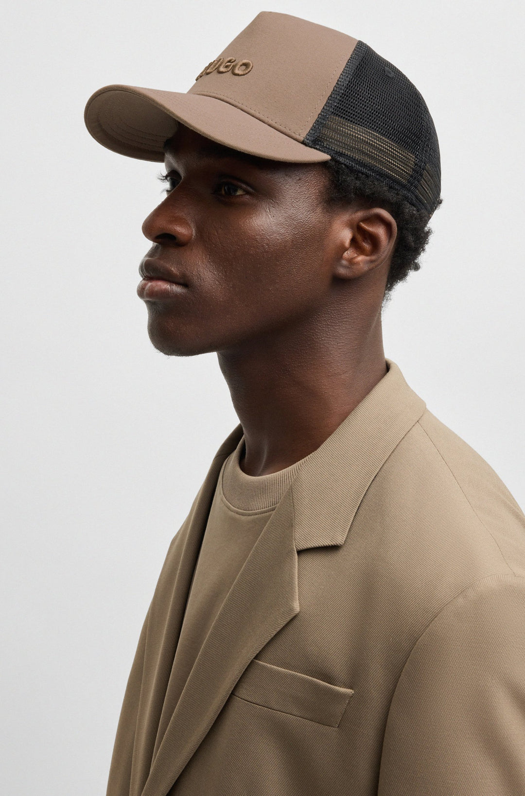 Hugo Cotton-twill cap with mesh panels