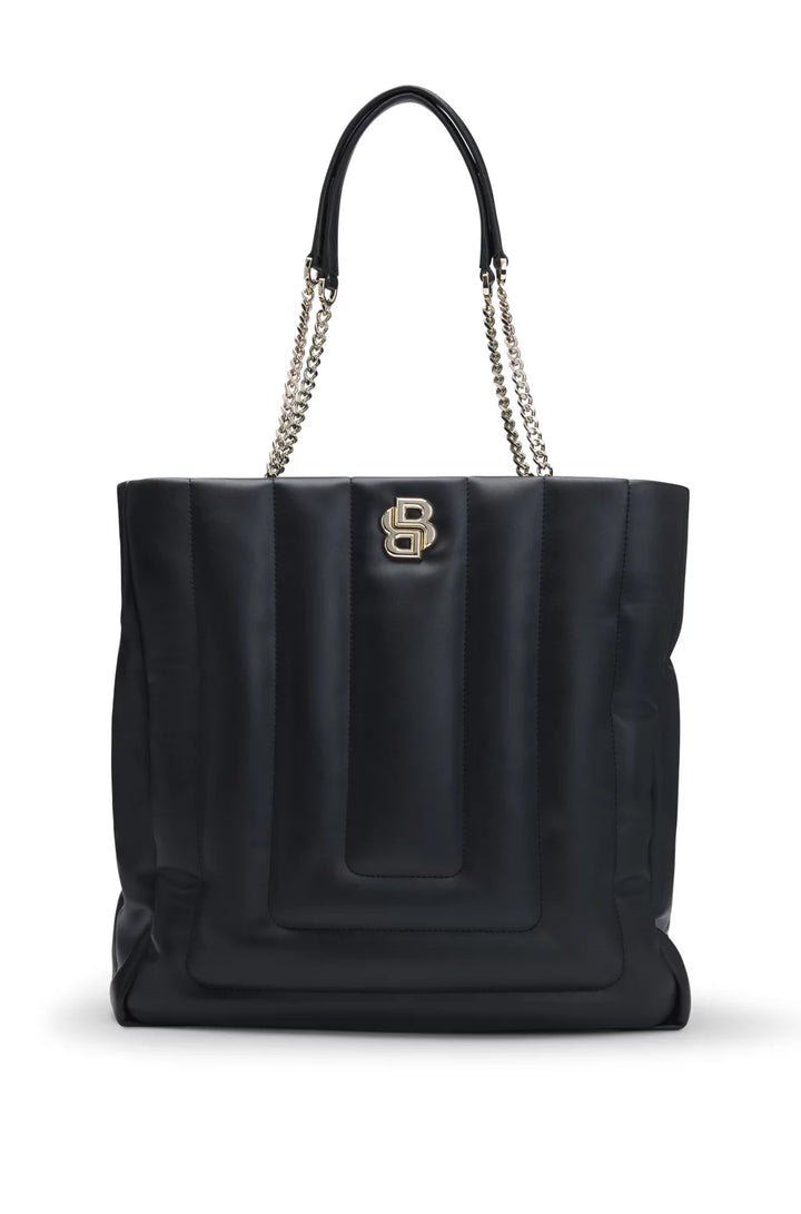 BOSS QUILTED TOTE BAG WITH DOUBLE B MONOGRAM