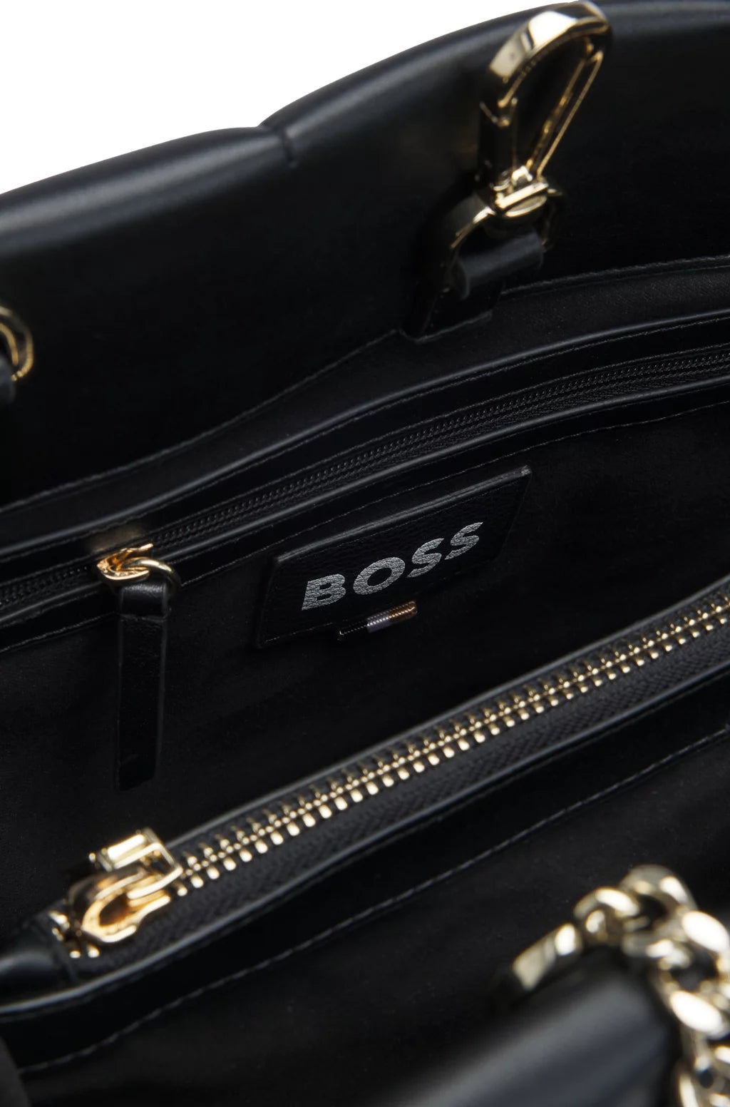 BOSS QUILTED TOTE BAG WITH DOUBLE B MONOGRAM