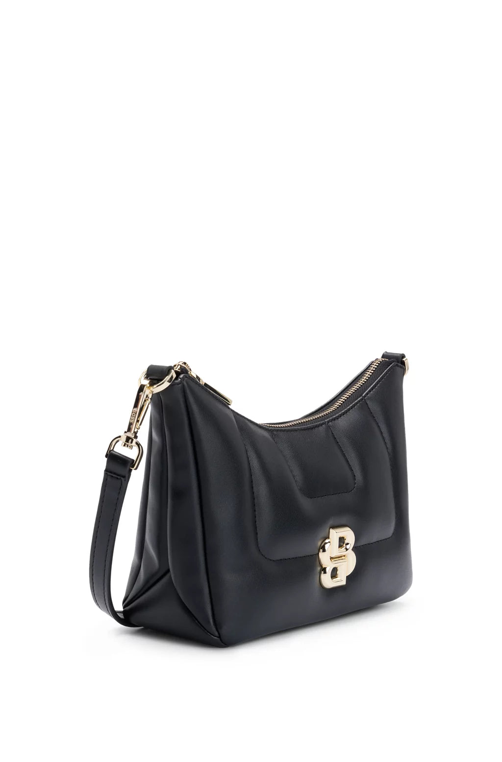 BOSS QUILTED HOBO BAG WITH DOUBLE B MONOGRAM