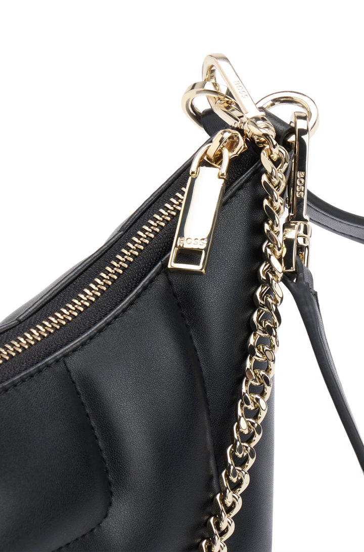 BOSS QUILTED HOBO BAG WITH DOUBLE B MONOGRAM
